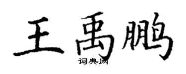 丁謙王禹鵬楷書個性簽名怎么寫