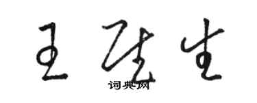 駱恆光王慰生草書個性簽名怎么寫