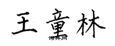 何伯昌王童林楷書個性簽名怎么寫