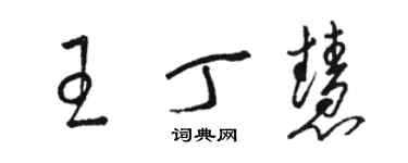 駱恆光王丁慧草書個性簽名怎么寫