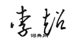 駱恆光李超草書個性簽名怎么寫