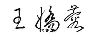 駱恆光王嬌蓉草書個性簽名怎么寫