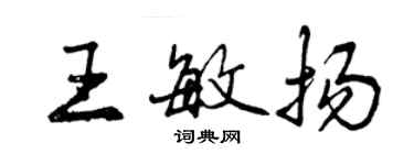 曾慶福王敏揚行書個性簽名怎么寫