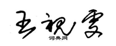 朱錫榮王視雯草書個性簽名怎么寫