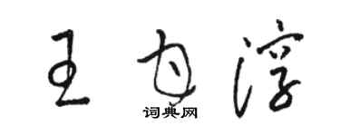 駱恆光王甘淳草書個性簽名怎么寫