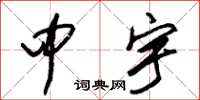 朱錫榮中宇草書怎么寫