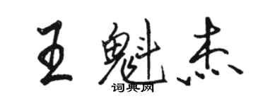 駱恆光王魁傑行書個性簽名怎么寫