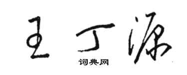 駱恆光王丁源草書個性簽名怎么寫