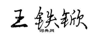 曾慶福王鐵杴行書個性簽名怎么寫