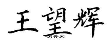 丁謙王望輝楷書個性簽名怎么寫
