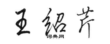 駱恆光王紹芹行書個性簽名怎么寫