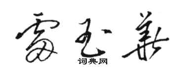 駱恆光雷玉華草書個性簽名怎么寫