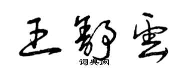 曾慶福王舒雲草書個性簽名怎么寫