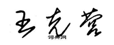 朱錫榮王克營草書個性簽名怎么寫