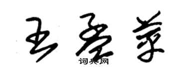 朱錫榮王孟苹草書個性簽名怎么寫