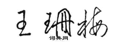 駱恆光王珊梅草書個性簽名怎么寫