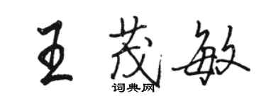 駱恆光王茂敏行書個性簽名怎么寫