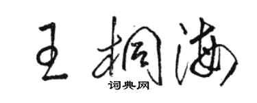 駱恆光王桐海草書個性簽名怎么寫
