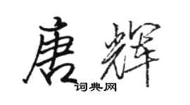 駱恆光唐輝行書個性簽名怎么寫