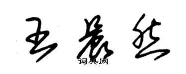 朱錫榮王晨然草書個性簽名怎么寫