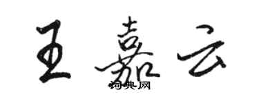 駱恆光王嘉雲行書個性簽名怎么寫