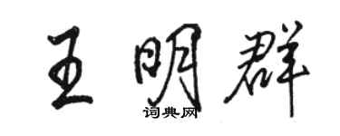 駱恆光王明群行書個性簽名怎么寫