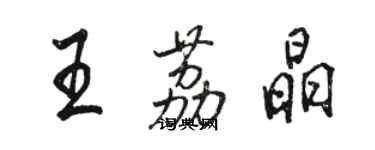 駱恆光王荔晶行書個性簽名怎么寫