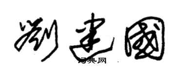 朱錫榮劉建國草書個性簽名怎么寫