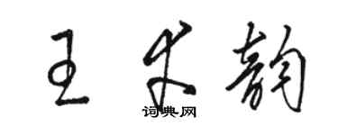 駱恆光王幸韻草書個性簽名怎么寫