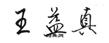 駱恆光王益真行書個性簽名怎么寫