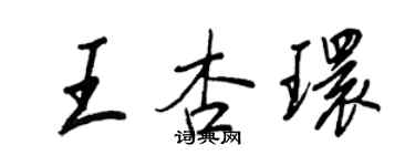 王正良王杏環行書個性簽名怎么寫