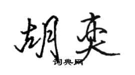 駱恆光胡奕行書個性簽名怎么寫