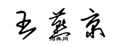 朱錫榮王燕京草書個性簽名怎么寫