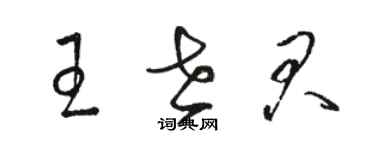 駱恆光王世君草書個性簽名怎么寫