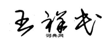 朱錫榮王祥民草書個性簽名怎么寫