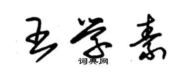 朱錫榮王學素草書個性簽名怎么寫