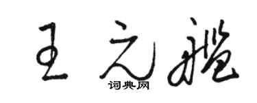 駱恆光王元艦草書個性簽名怎么寫
