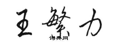 駱恆光王繁力行書個性簽名怎么寫