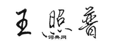 駱恆光王照普行書個性簽名怎么寫