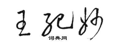 駱恆光王紀妙草書個性簽名怎么寫