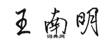 駱恆光王南明行書個性簽名怎么寫