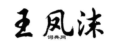 胡問遂王鳳沫行書個性簽名怎么寫