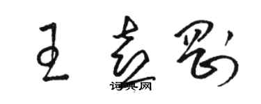 駱恆光王喜剛草書個性簽名怎么寫
