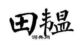 翁闓運田韞楷書個性簽名怎么寫