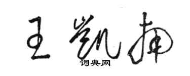 駱恆光王凱南草書個性簽名怎么寫