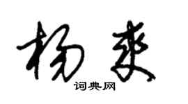 朱錫榮楊爽草書個性簽名怎么寫