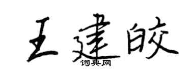 王正良王建皎行書個性簽名怎么寫