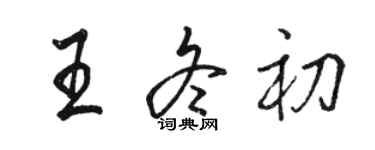 駱恆光王冬初行書個性簽名怎么寫