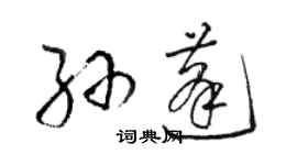 駱恆光孫蓬草書個性簽名怎么寫