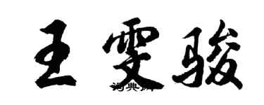 胡問遂王雯駿行書個性簽名怎么寫
